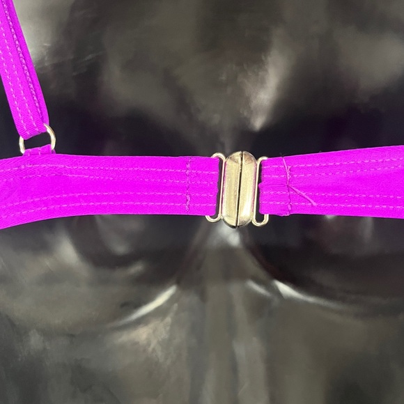 Matte Collection Purple 3 Piece Bikini Set Sheer Cover Up Small - Picture 6 of 14